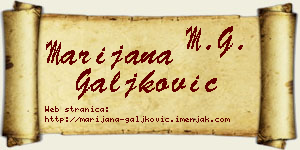Marijana Galjković vizit kartica
